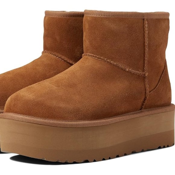 UGG Shoes - UGG $170 Classic Mini Platform Chestnut Sz 10 NIB!